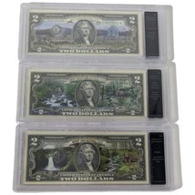 Painted Two Dollar Bill National Parks US Bill Legal Tender $2 Smoky Mou... - $110.55