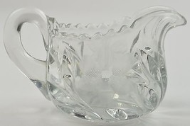 Tiffin Franciscan Glass Cut 83 Clear Cut Floral Pattern Creamer 167 Vintage - £11.54 GBP