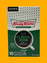 Krispy Kreme Classic Decaf Arabica Coffee K-Cup Pods Medium Roast 10 Cou... - $9.65