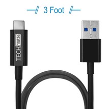 TechMatte USB 3.0 Type C to Type A (USB-C to USB) Cable (3 Feet, Black) - £12.76 GBP