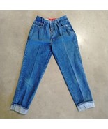 Mixed Blues 100% Cotton High Waist Tapered Vintage 90s Y2K Jeans Size 11  - $29.12 CAD