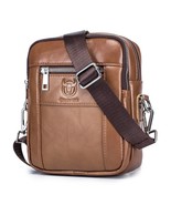 BULLCAPTAIN Genuine Leather Casual Men Small Shoulder Messenge Bag - $39.98