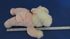 baby Gund paisley collection Plush pink bunny rabbit soft rattle lying d... - $8.90
