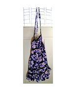 Urban Outfitters SP Mini Purple White Motif Floral Lace Trim Summer Dres... - $22.06