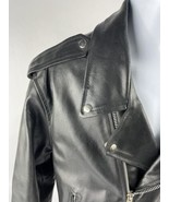 Vintage Echtes Leder Genuine  Leather Motorcycle Jacket Size 46 Excellent - $139.99