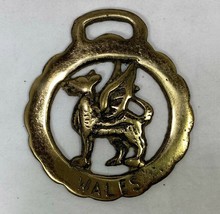 Horse Brass Medallion Harness - English Wales Griffin - VTG approx 3.25&quot;... - £12.78 GBP