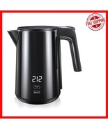 Stainless Steel Electric Teapot - 1.0L Capacity, 7 Temp Control, 1200W P... - $58.40