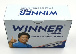 50 Gillette Winner Stainless DE double edge razor blades - £7.06 GBP