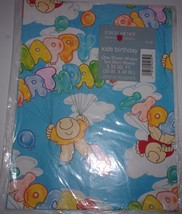 Vintage Forget Me Not Ziggy Kids Birthday Wrapping Paper In Unused in Wr... - $114.02 MXN