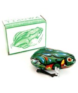 WIND UP TIN TOY FROG 1.5&quot; Hopping Jumping Vintage Retro Style NEW IN BOX... - £6.31 GBP