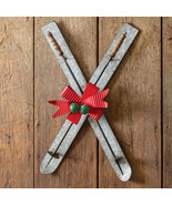Skis wall Hanger  in distressed metal - 24 inch High - $51.74 CAD