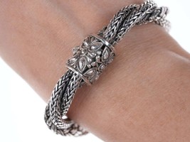 Heavy Retro Byzantine sterling multi-strand bracelet h - £152.54 GBP