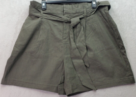 INC International Concepts Shorts Womens Size XL Olive Linen Mid Rise Drawstring - £21.89 GBP