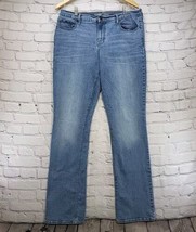 Old Navy Jeans Womens 14 Tall Blue Denim Mid-Rise Slim Bootcut  - $14.84