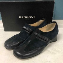Rangoni vallenta navy blue leather suede women’s size 8 - $35.34