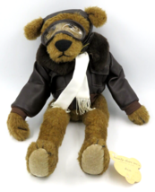 Vintage Bearly There Inc Beanie Plush by Phil Lehner 18&quot; Bomber Jacket &quot;... - £15.60 GBP