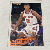 1994-95 Fleer #335 Monty Williams Rookie New York Knicks - £0.94 GBP