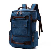 Large Capacity Vintage Backpack For Men Canvas Multifunction Travel Backpacks  - £59.31 GBP