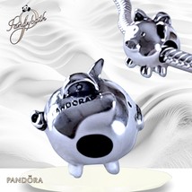 )Pandora Cute Piggy Bank Sterling Silver 799549C00 Charm - $33.66