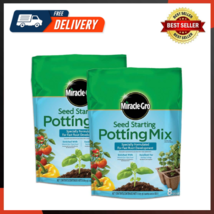2-Pack Seed Starting Potting Soil Mix-16 Qt for Optimal Plant Growth - £15.30 GBP