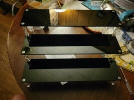 Acrylic Riser Black Acrylic Shelf Riser 3 Tier Perfume 3.15 x 1.57 x 11.... - $18.71