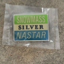Snowmass Silver Nastar Green Ski Souvenir Resort Vintage Lapel Hat Pin Colorado - £8.66 GBP