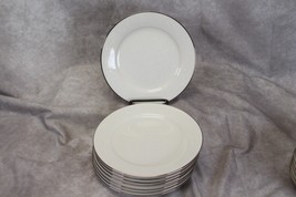 Noritake Affection Salad Plates Ivory  8 1/4&quot; Lot of 8 - £46.12 GBP