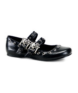 DEMONIA DAISY-03 Women&#39;s Black Gothic Skull Buckle Mary Janes Flats Goth... - $90.20 CAD