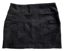 Eclipse Patchwork Skirt Womens 5 Black Jeans Stretch Cotton Blend Denim ... - $9.68