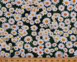 Cotton Flowers Floral Spring Daisies Daisy Meadow Fabric Print by Yard D... - £10.40 GBP