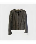 Vintage Women’s Gap Tweed Blazer Jacket. Black, White, Front Zip-Small S... - $6.99