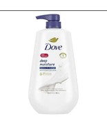 Dove Deep Moisture Body Wash 30.6 oz Pump Bottle - 24 Hour Renewing - £8.87 GBP