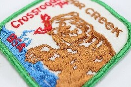 Vintage 1974 Crossroads Bear Creek Twill Boy Scouts America Camp Patch - £9.37 GBP