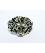 LION HEAD Sterling Silver Vintage RING - Size 8 - 8.1 grams heavy - $60.00