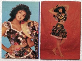 2 x carte postale originale rare ancienne actrice de Bollywood Divya Bharati - £29.17 GBP