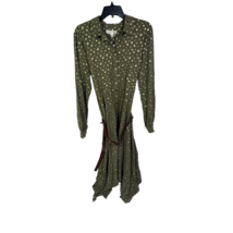 Michael Michael Kors Handkerchief Hem Midi Shirt Dress Smokey Olive XL $... - $35.25