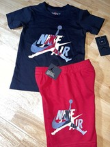 Size 7 Boys 2-Pc. Nike Air Jumpman Classics T-Shirt &amp; Shorts Set BNWTS - £19.97 GBP