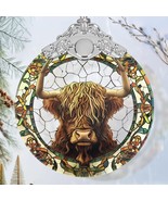 HIGHLAND COW Stained Glass Suncatcher Christmas Ornament Keepsake Gift - $271.03 MXN