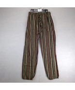Earthbound Trading Co Striped Cotton Pants Women&#39;s S Nepal Elastic Waist... - $459.38 MXN