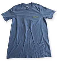 Columbia Sportswear Mens small T Shirt Crew Neck Tee Short Sleeve sky Blue - $14.24