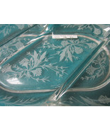 FOSTORIA GLASS HEATHER PATTERN 3 PART DISH TRAY 12 X 7&quot; [*GL-1] - $80.18