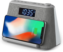 I-Box Digital Alarm Clock Radio, Bedside LCD Alarm Clock with USB Charger &amp; Wire - £60.32 GBP