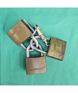 Brinks Solid Brass Body Padlock High Security VGUC 1.5&quot; Lot Of 3 Locks 1... - €9,39 EUR