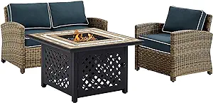 Crosley Furniture KO70161-NV Bradenton Outdoor Wicker 3-Piece Seating Se... - $2,326.99
