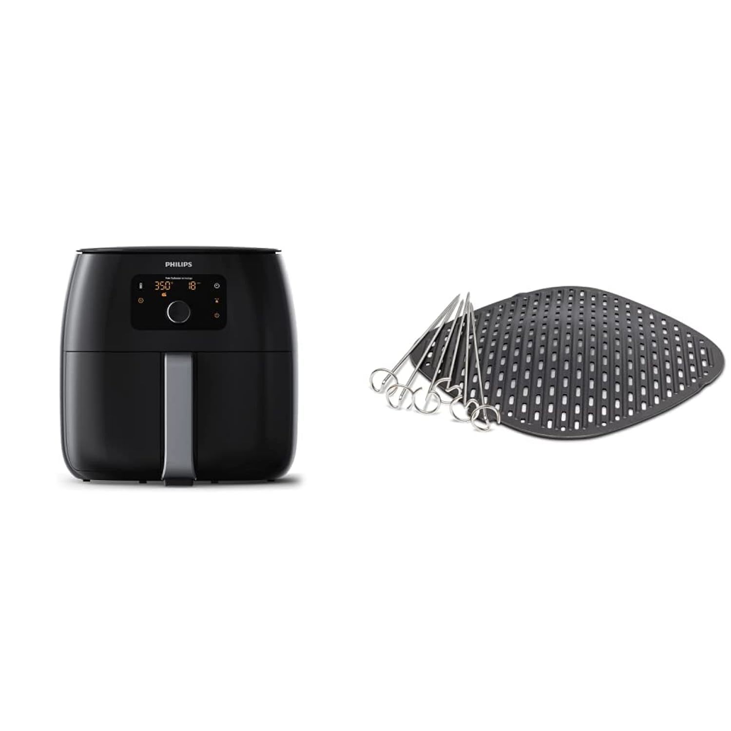 Philips Premium Airfryer XXL with Fat Removal Technology, 3lb/7qt, Black, HD9650