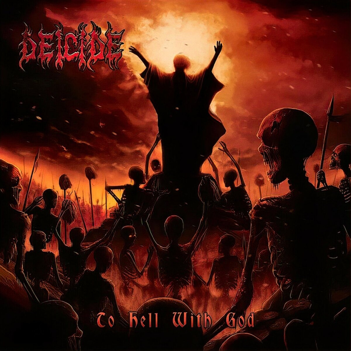 DEICIDE To Hell With God BANNER 3x3 Ft Fabric Poster Tapestry Flag album... - $22.00