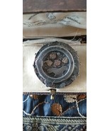Antica spilla floreale vittoriana del 1893 in argento sterling 925 e fib... - $2,233.87 MXN