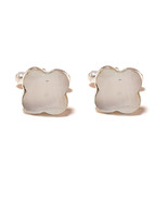 Gray Moonstone Gemstone 925 Silver Overlay Handmade Cufflinks for Him fo... - €12,71 EUR