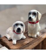 Vintage MCM ceramic puppy dog Salt And Pepper Shakers - $18.99
