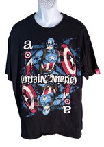 Captain America Men&#39;s T Shirt Size 2XL Blue Marvel Comics Red Chapter - £15.42 GBP